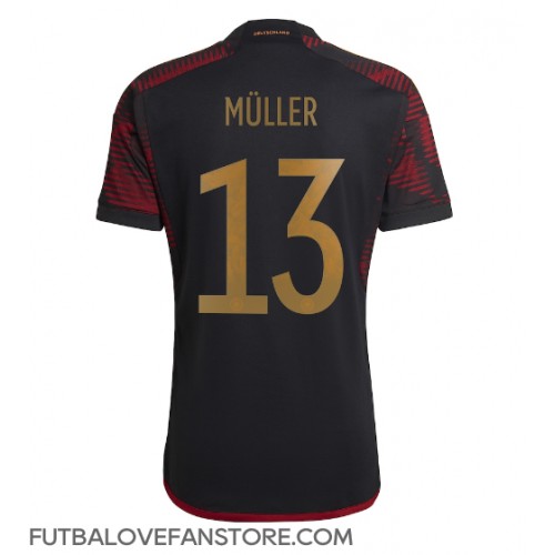 Nemecko Thomas Muller #13 Vonkajší futbalový dres MS 2022 Krátky Rukáv